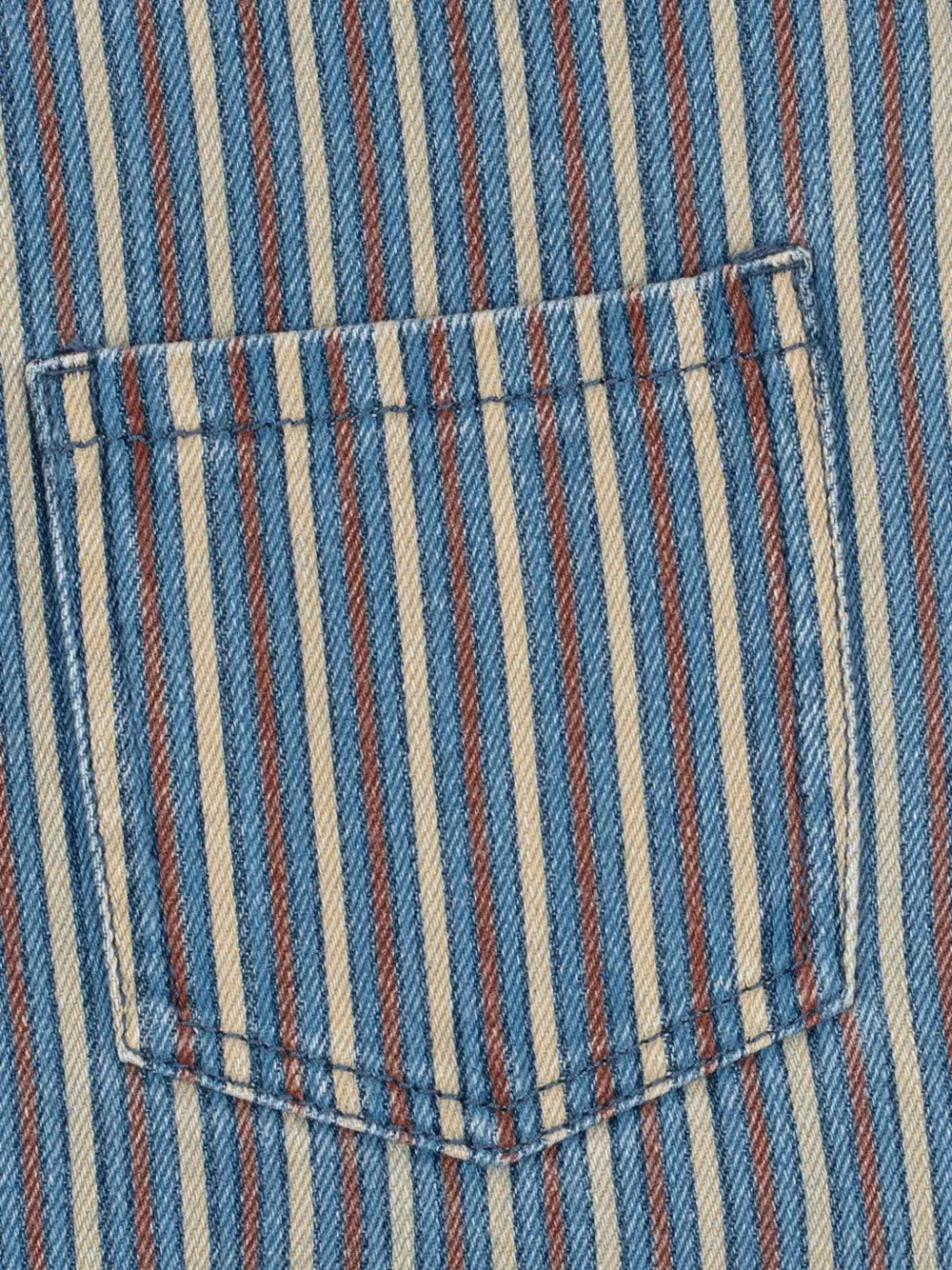 Konges Sløjd Magot denim tuinbroek met streep-print Blauw