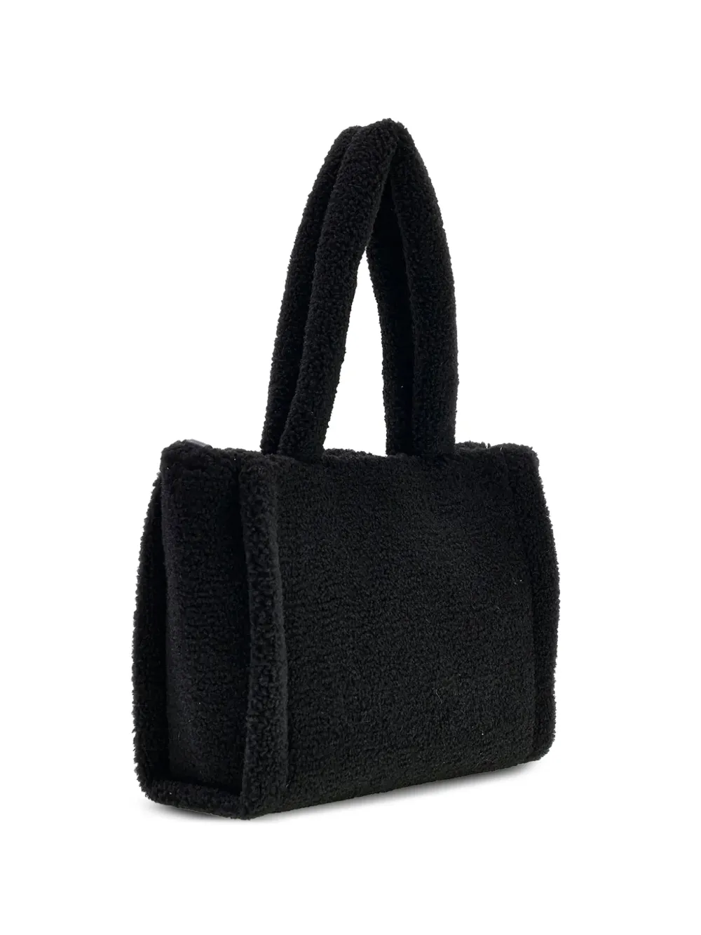 guess kids logo-embroidered fleece tote bag Zwart