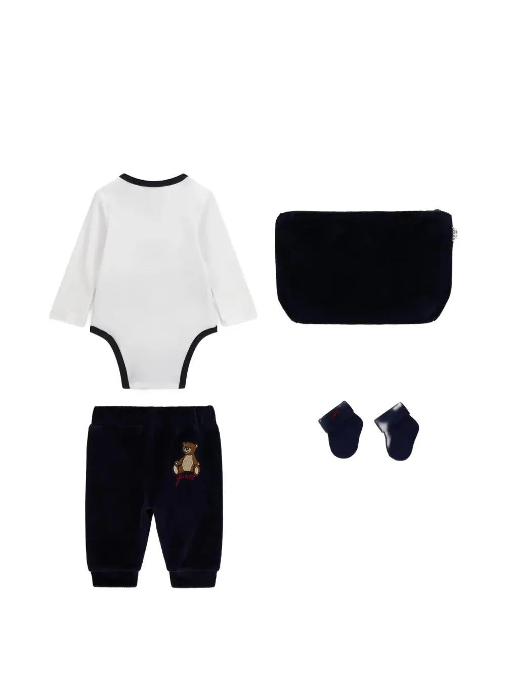 guess kids teddy-bear graphic tracksuit set (set of four) Blauw