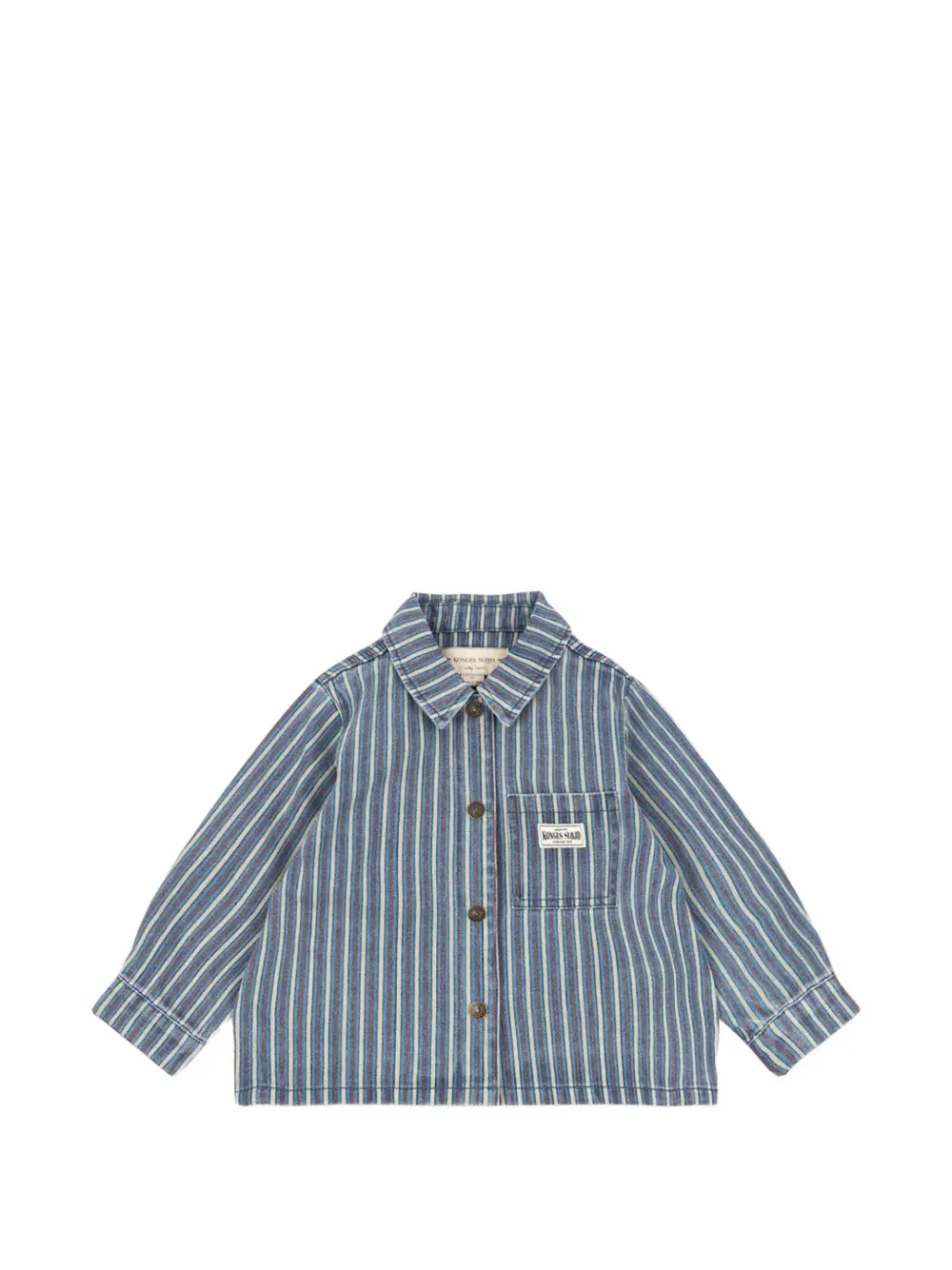Konges Sløjd chemise en jean Magot à rayures verticales - Bleu Konges Sløjd chemise en jean Magot à rayures verticales - Bleu
