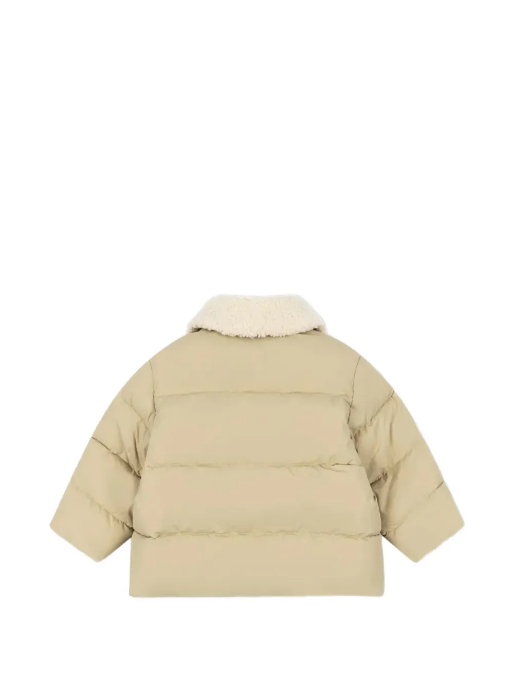 Konges Sløjd Alpi shearling-collar quilted padded jacket Groen