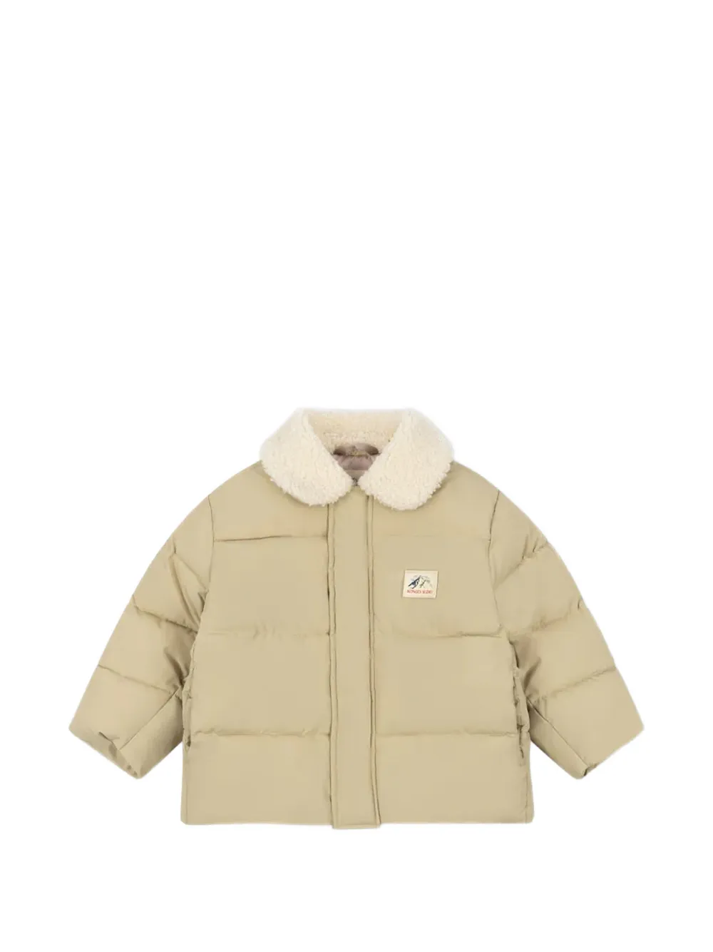 Konges Sløjd Alpi shearling-collar quilted padded jacket - Verde