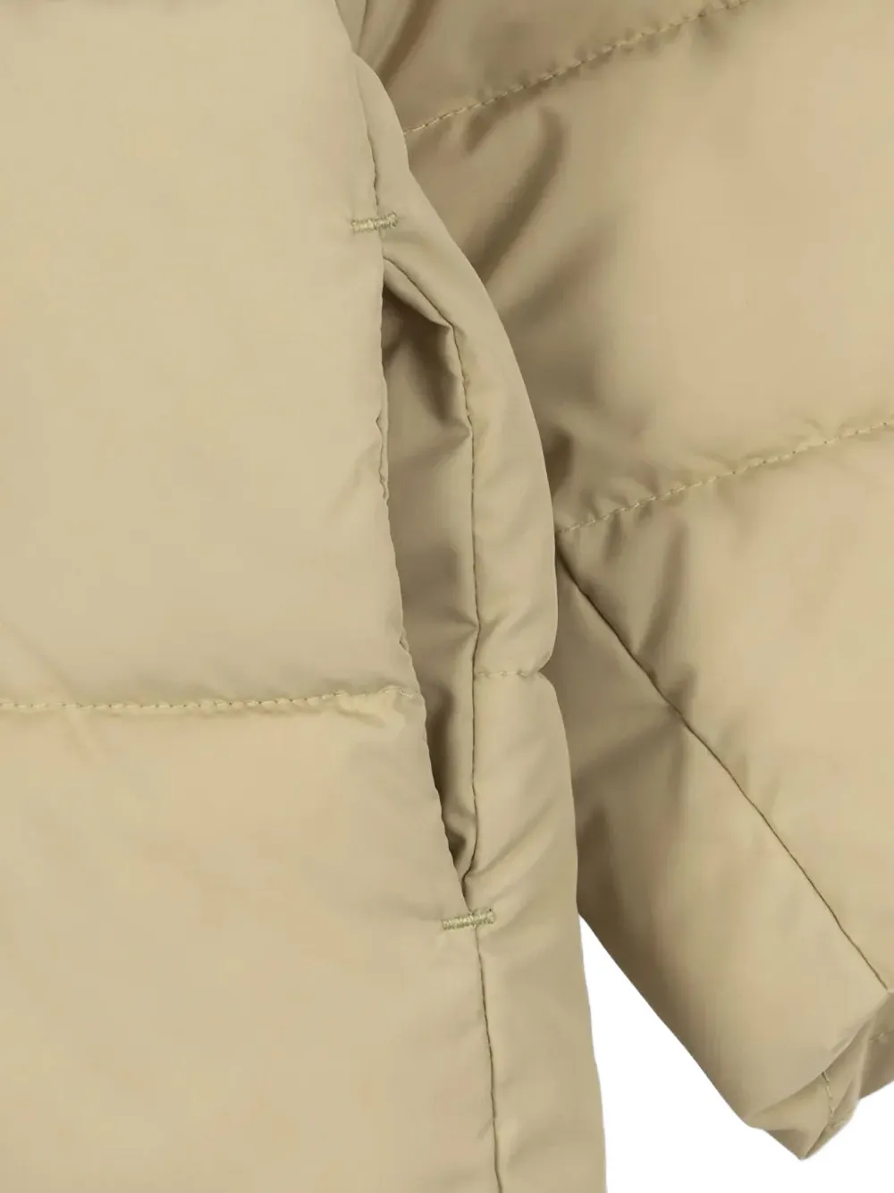 Konges Sløjd Alpi shearling-collar quilted padded jacket Groen