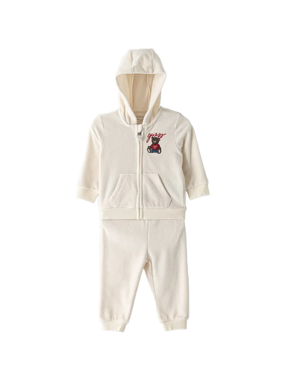 Guess kids bear-embroidered tracksuit set (set of two) Beige