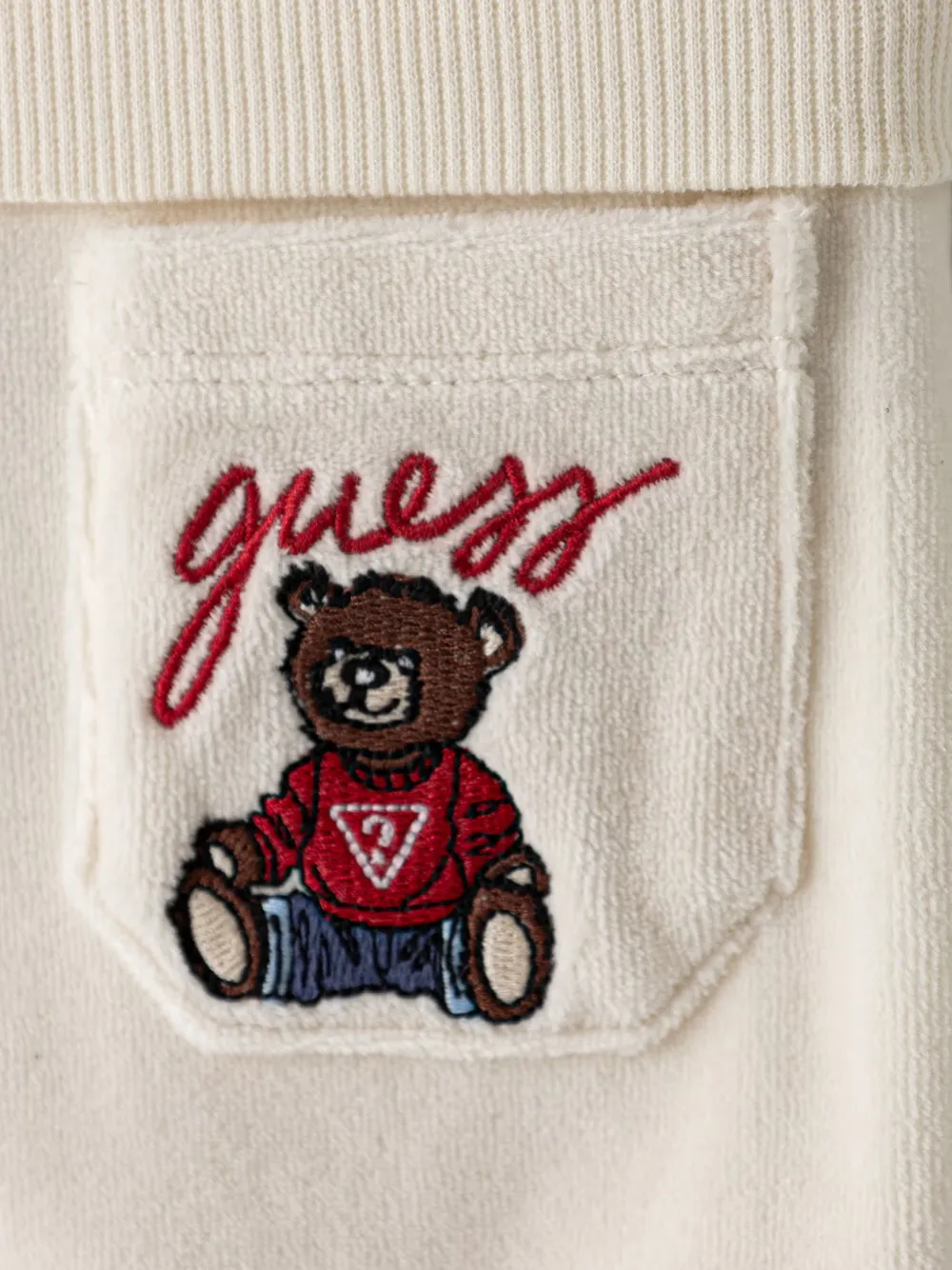 guess kids bear-embroidered tracksuit set (set of two) Beige