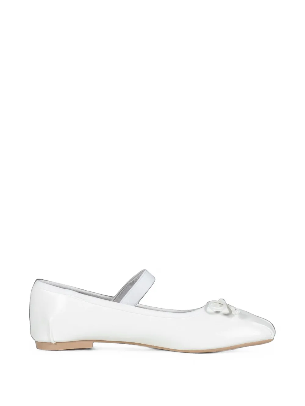 Praying Iphone Logo-print Ballet Flats In White