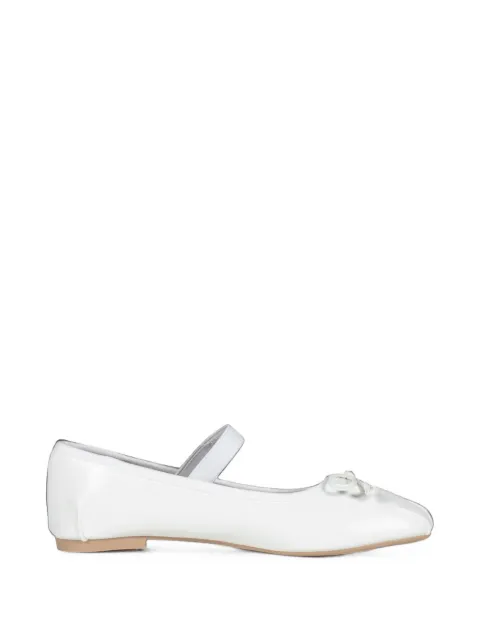 Praying iPhone logo-print ballet flats