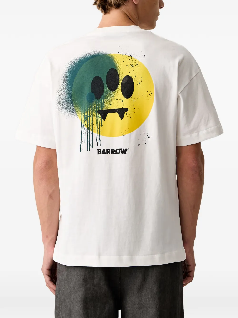 BARROW T-shirt met print Wit