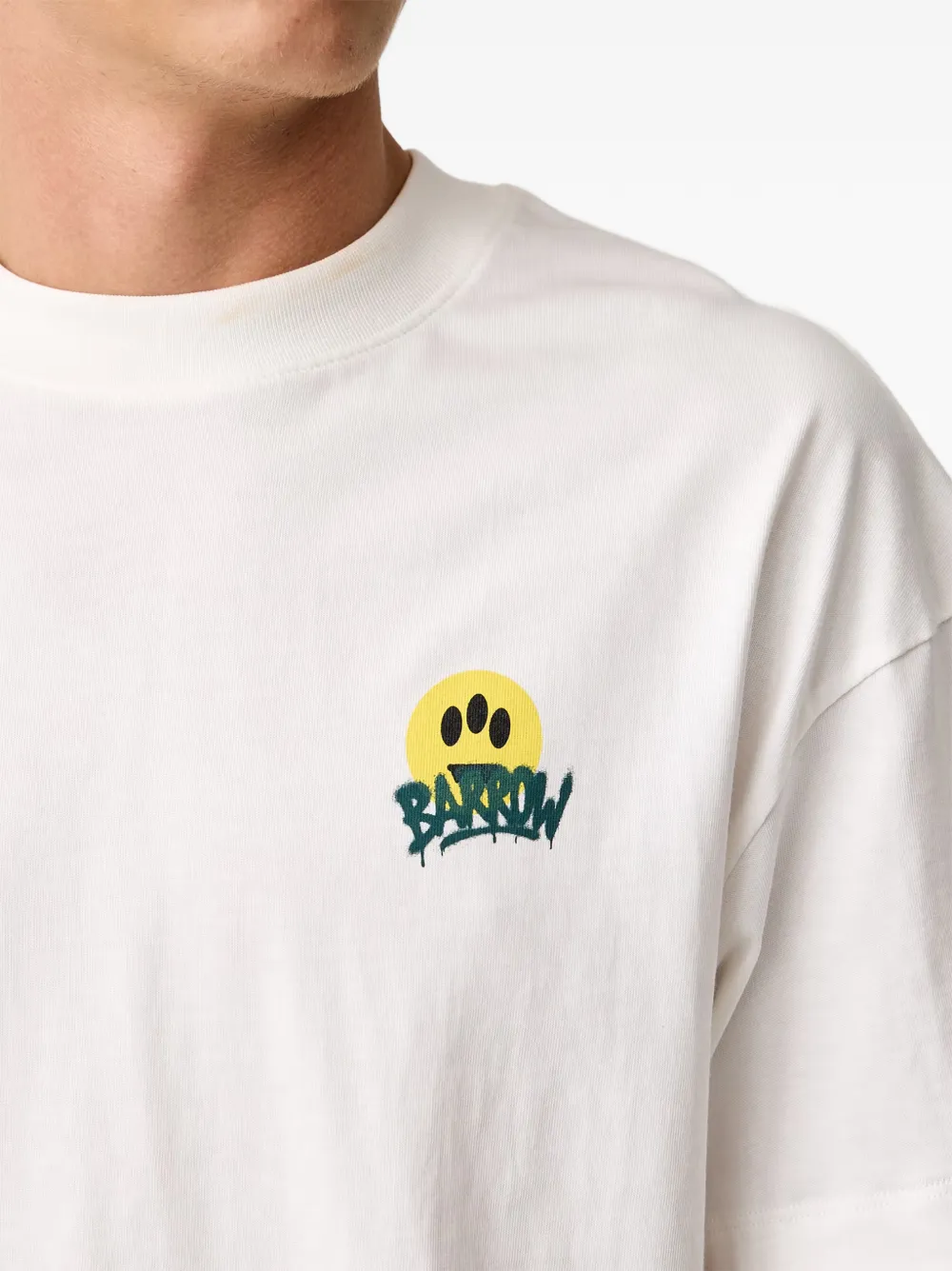 BARROW T-shirt met print Wit