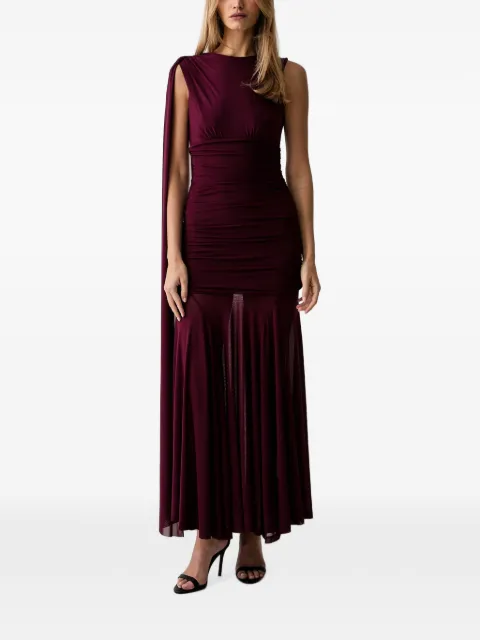 Bardot ruched draped dress