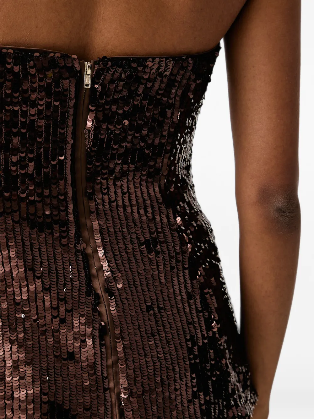 Bardot Helenia sequin-embellished strapless top Bruin