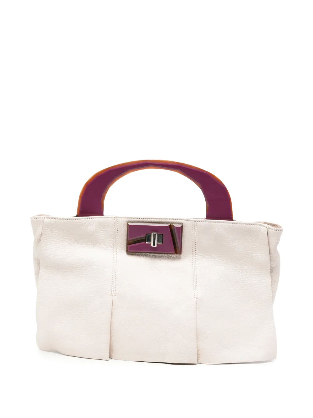 Marni Pre-Owned 2000s resin-handle tote bag - Neutrals