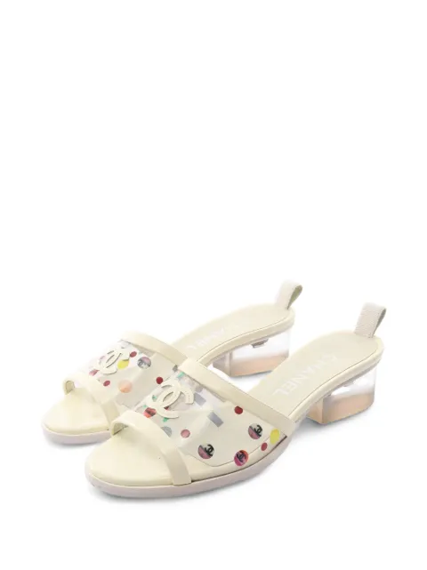 CHANEL Pre-Owned 1986-1988 Coco Mark block-heel sandals
