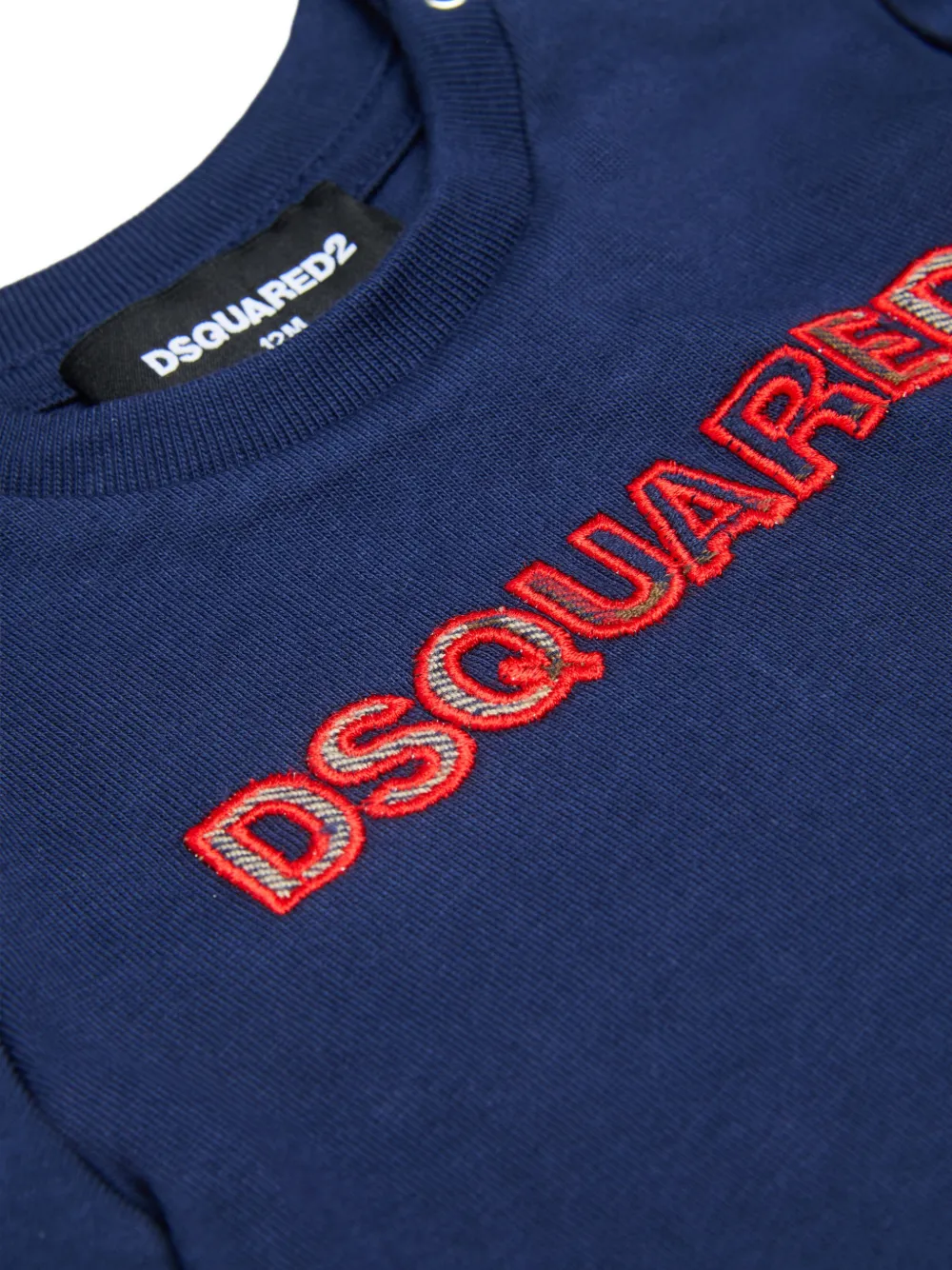 DSQUARED2 KIDS embroidered-logo T-shirt Blauw