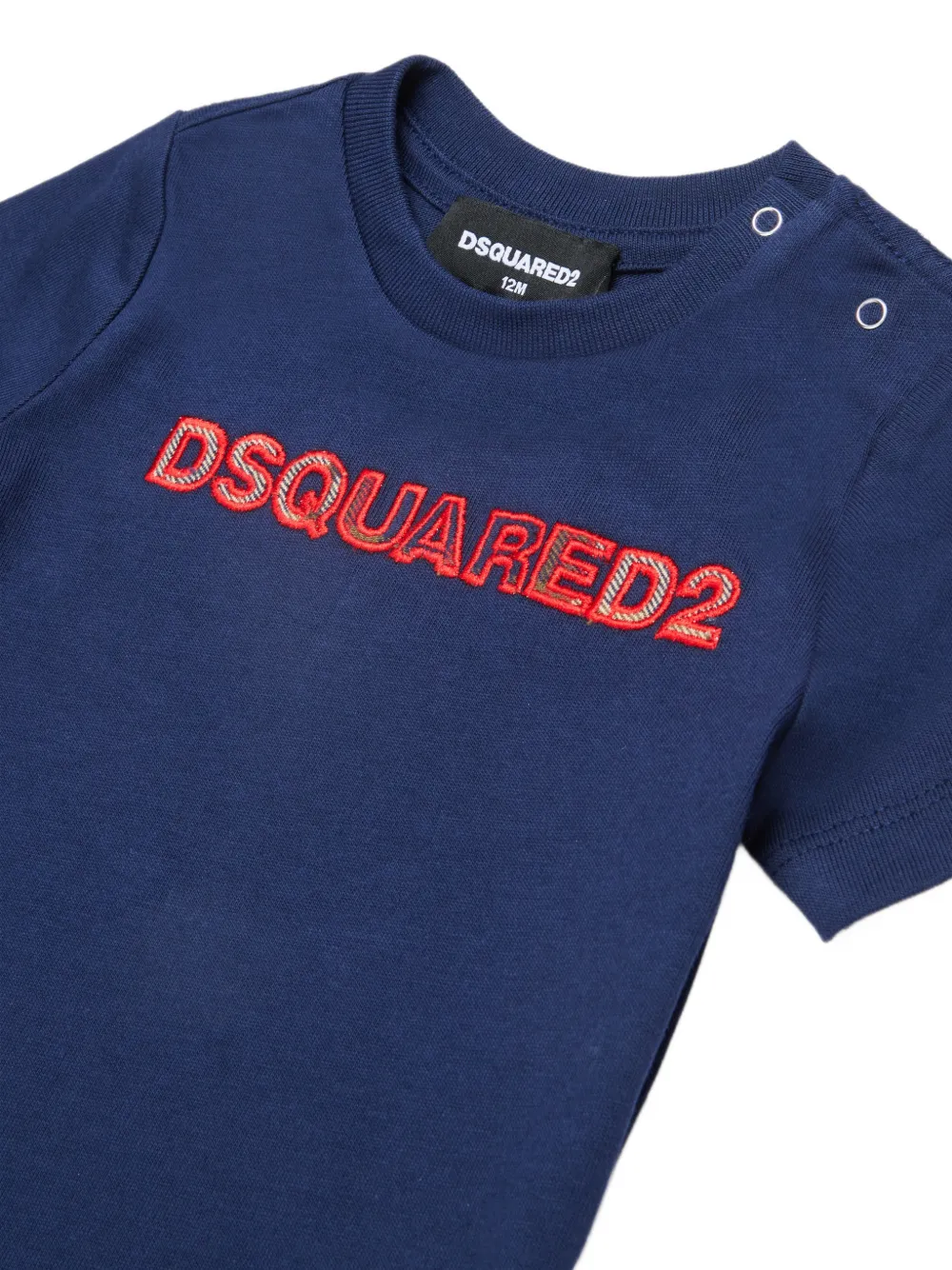 DSQUARED2 KIDS embroidered-logo T-shirt Blauw