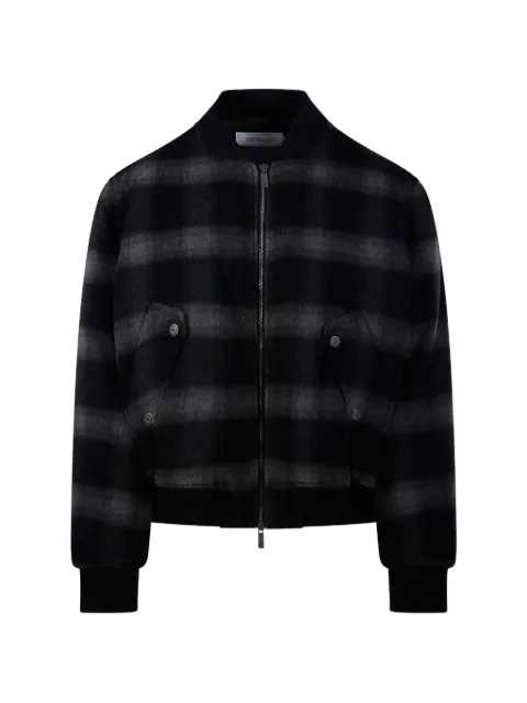 Off-White check-pattern bomber jacket