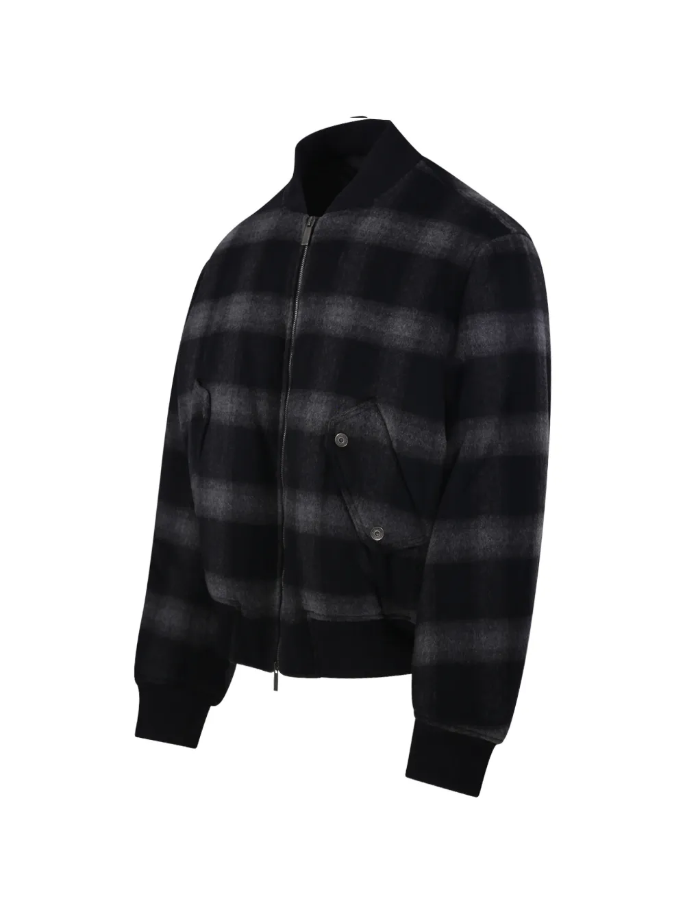 Off-White Geruit bomberjack Zwart