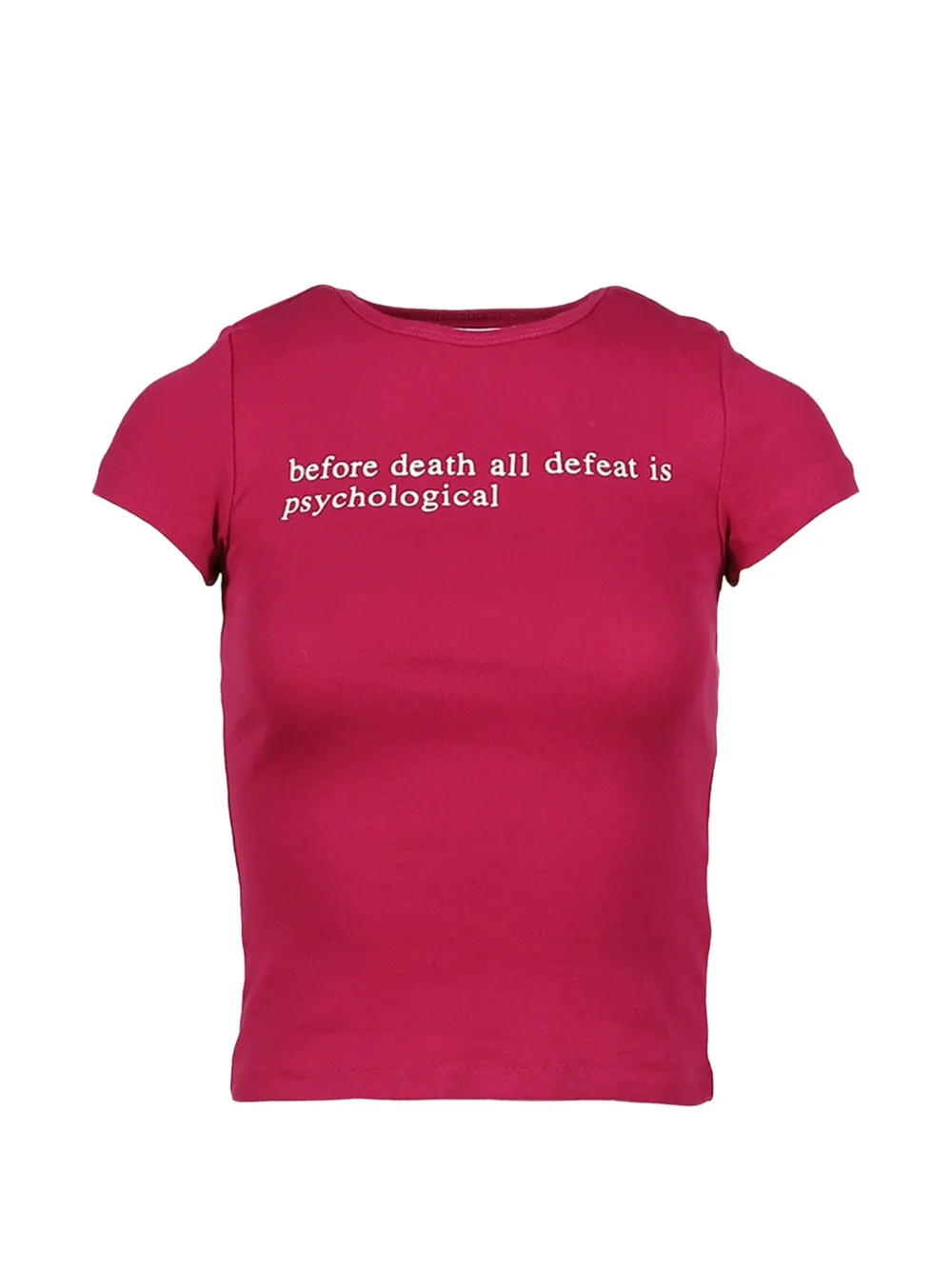Praying Before Death Slogan-print Short-sleeve T-shirt In Pink