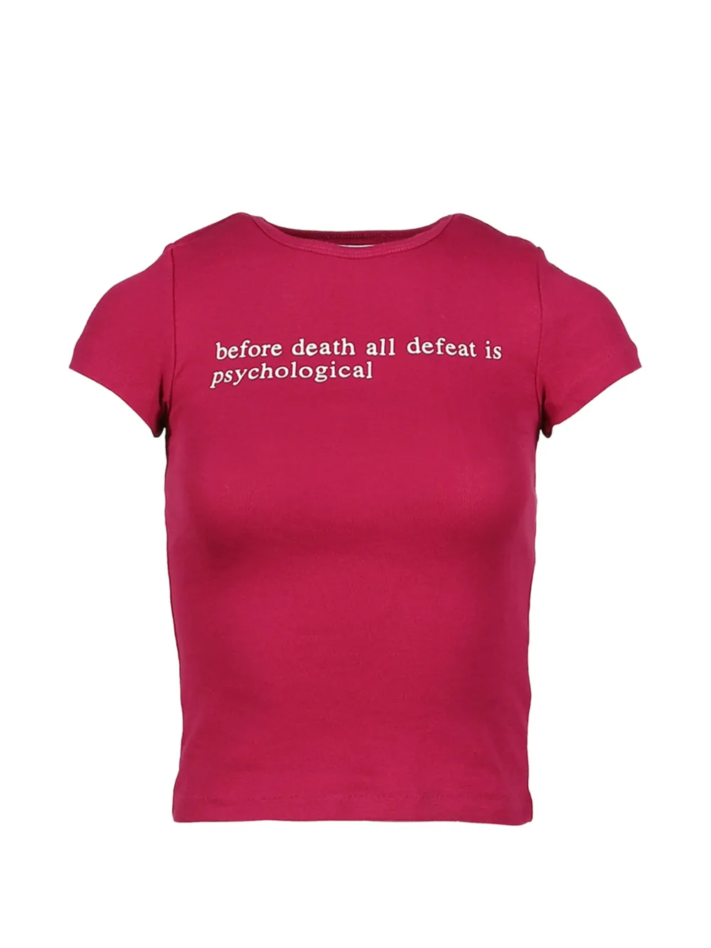 Praying Before Death slogan-print short-sleeve T-shirt