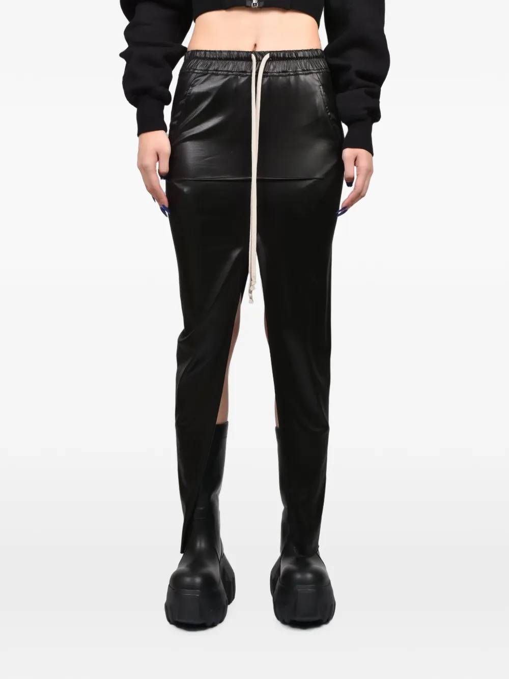 Rick Owens DRKSHDW Pillar midi-rok met split Zwart