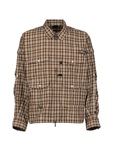 DAIWA PIER39 plaid zip-up shirt