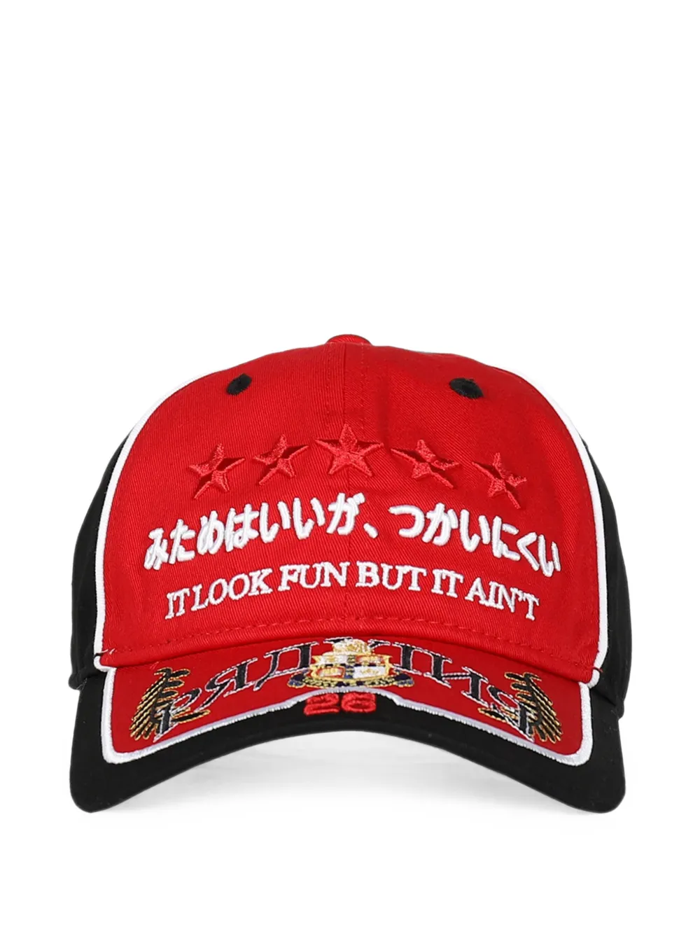 Praying Logo-embroidered Cap In Red