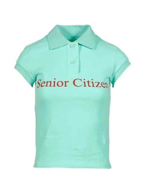 Praying graphic-print polo shirt