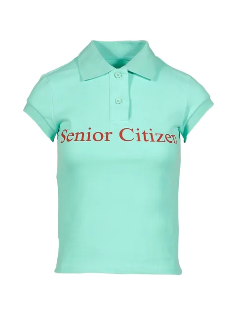 Praying graphic-print polo shirt