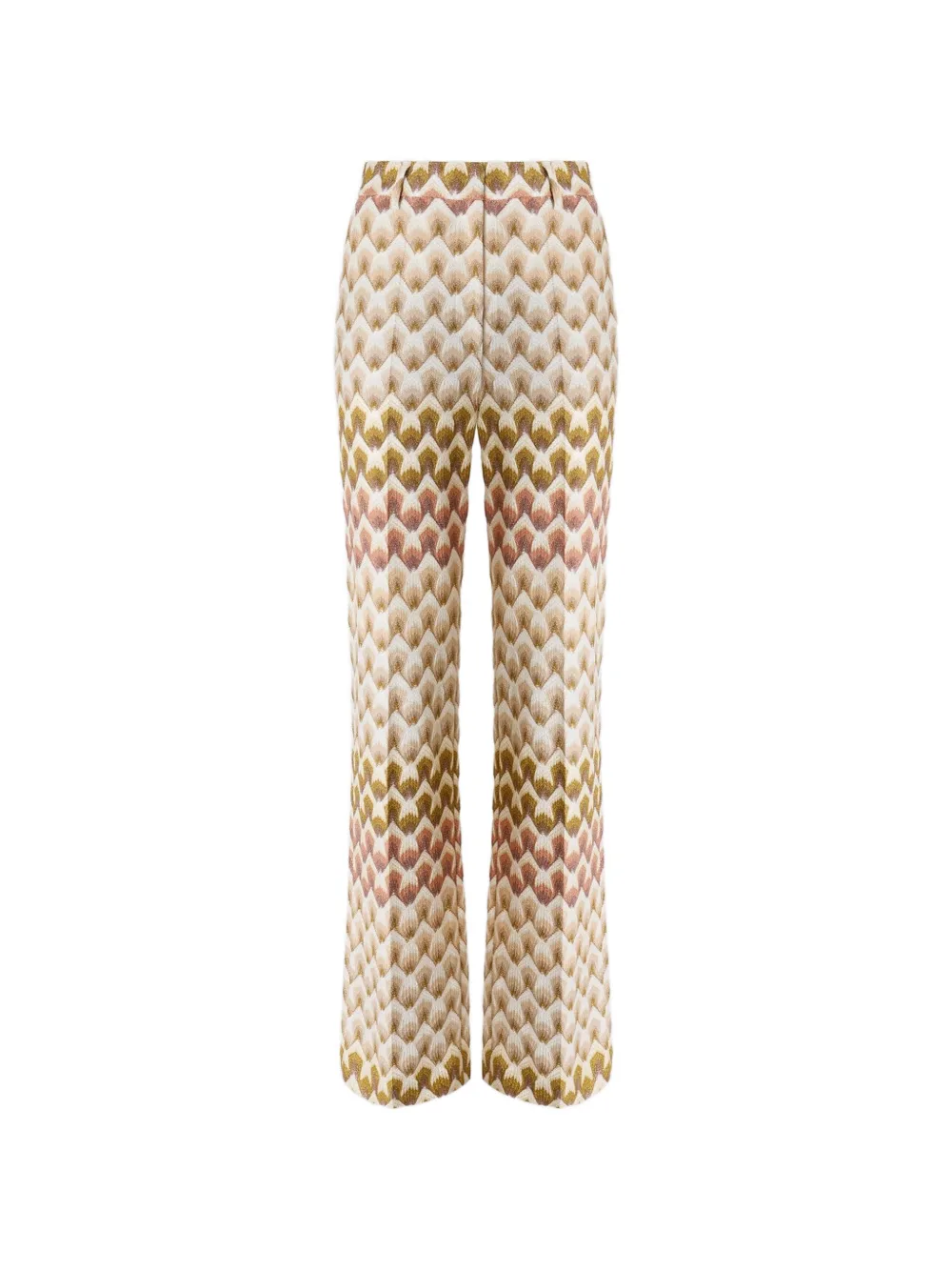 Missoni Straight viscose lamé broek met kanten patroon Beige
