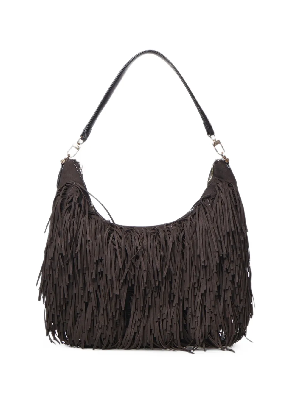 V°73 fringed suede-effect shoulder bag