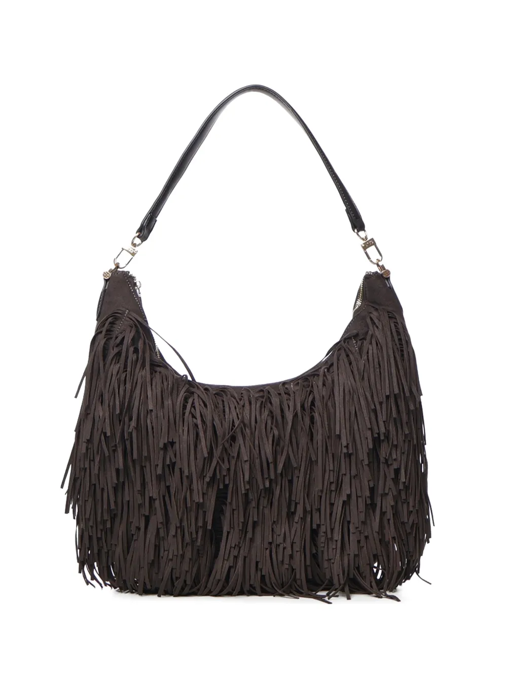 V°73 fringed suede-effect shoulder bag