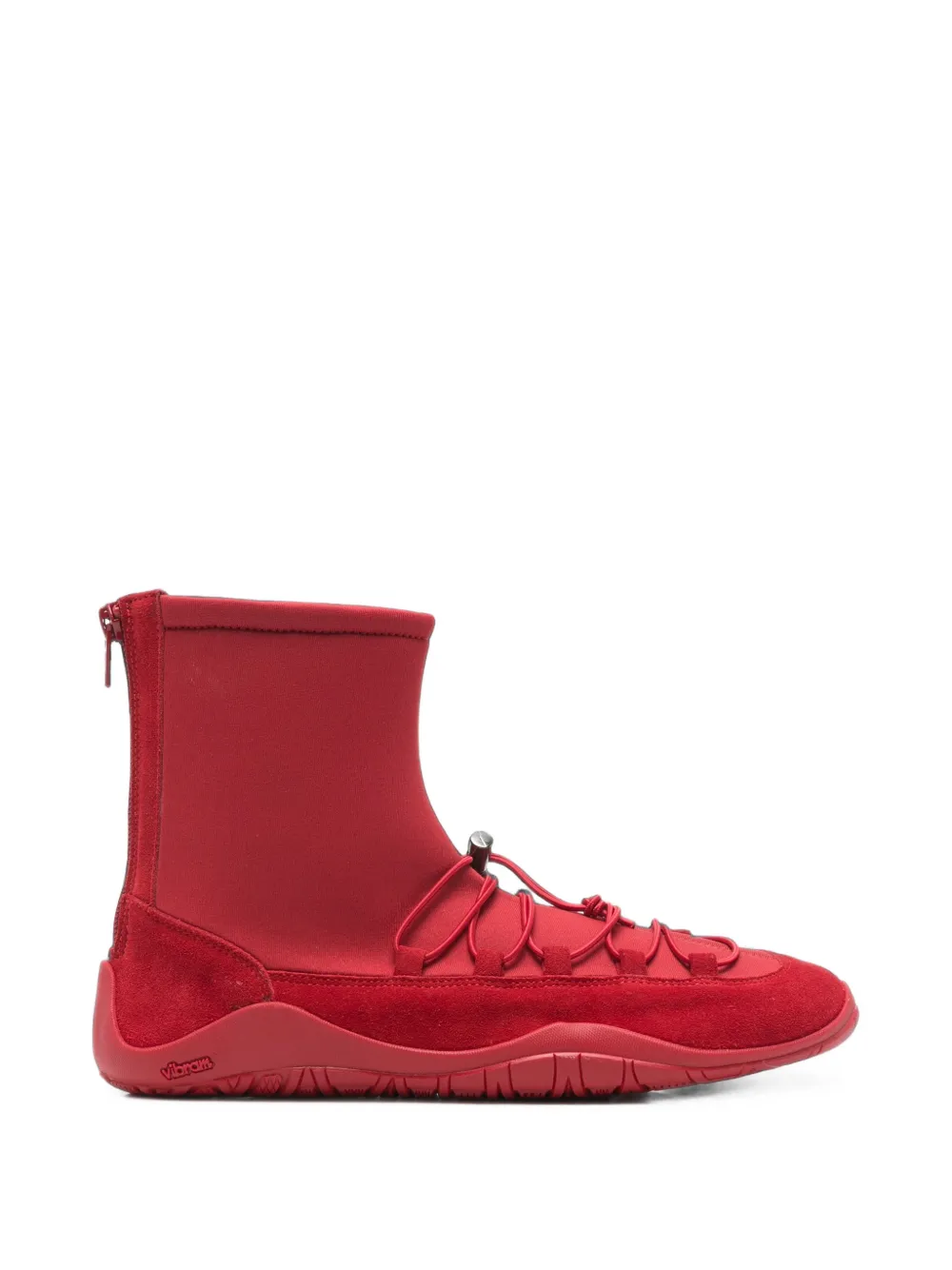 Dear Frances Scuba Toggle-fastening Ankle Boots In Red