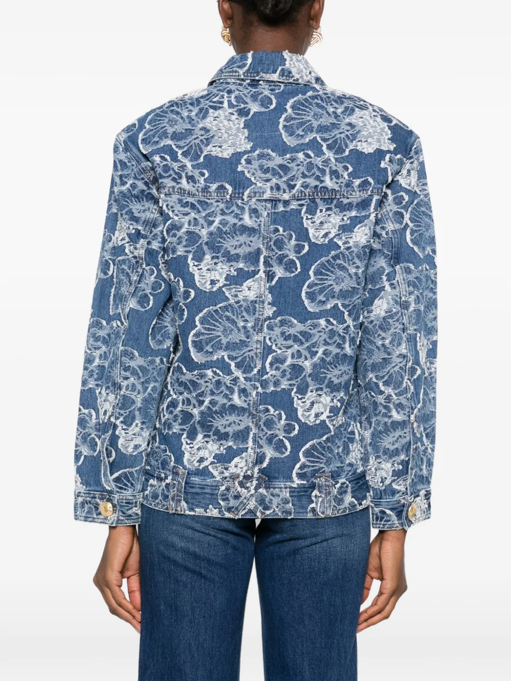 Aje Arlo denim jack met jacquard Blauw