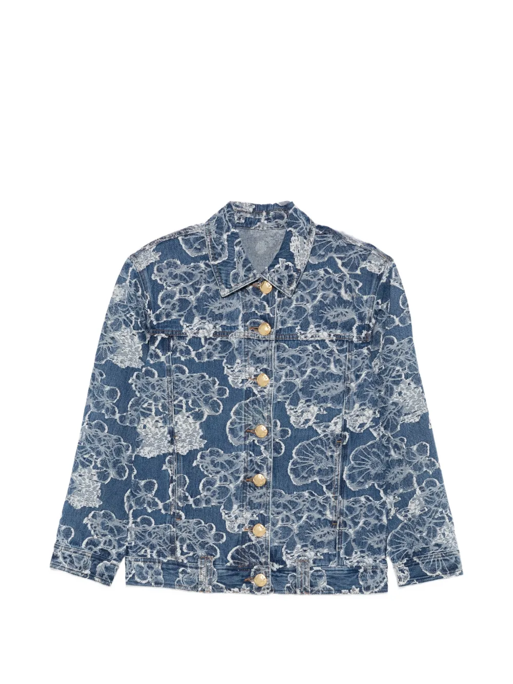 Aje Arlo Jacquard Denim Jacket In Blue