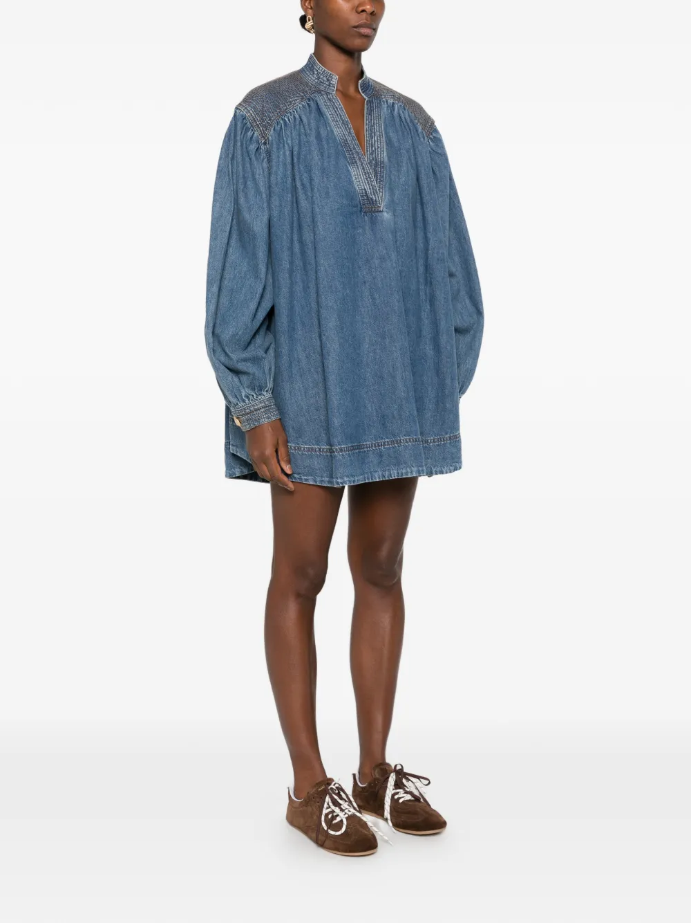 Aje Viva denim mini-jurk Blauw