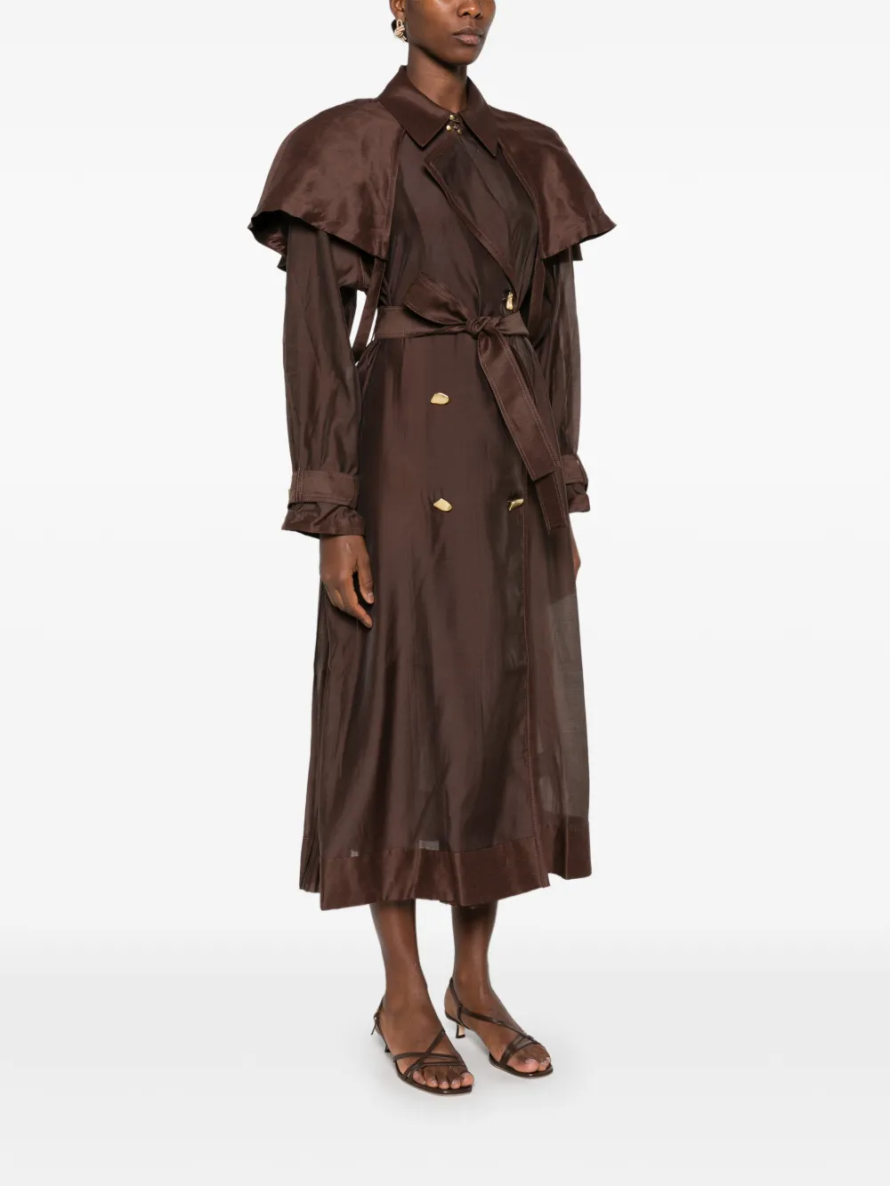 Aje Whisper trenchcoat Bruin