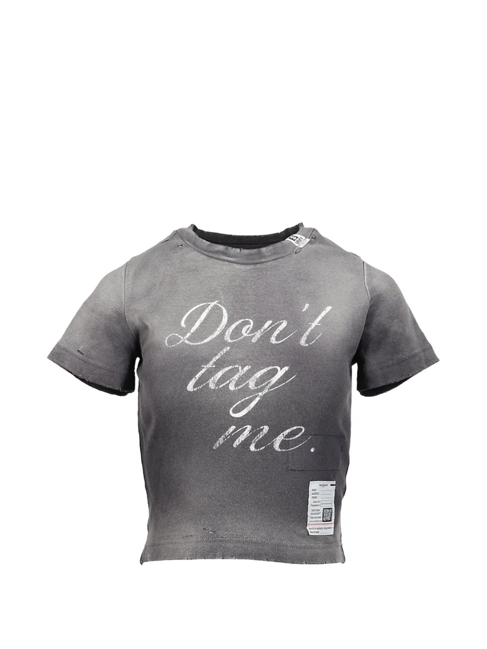 Maison MIHARA YASUHIRO t-shirt à effet délavé - Gris