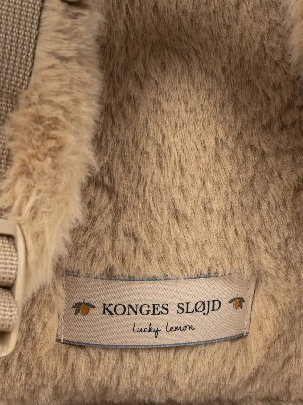 Konges Sløjd Rugzak van imitatiebont Beige