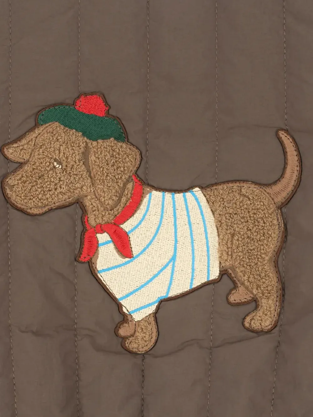 Konges Sløjd Juno quilted dog-patch jacket Bruin