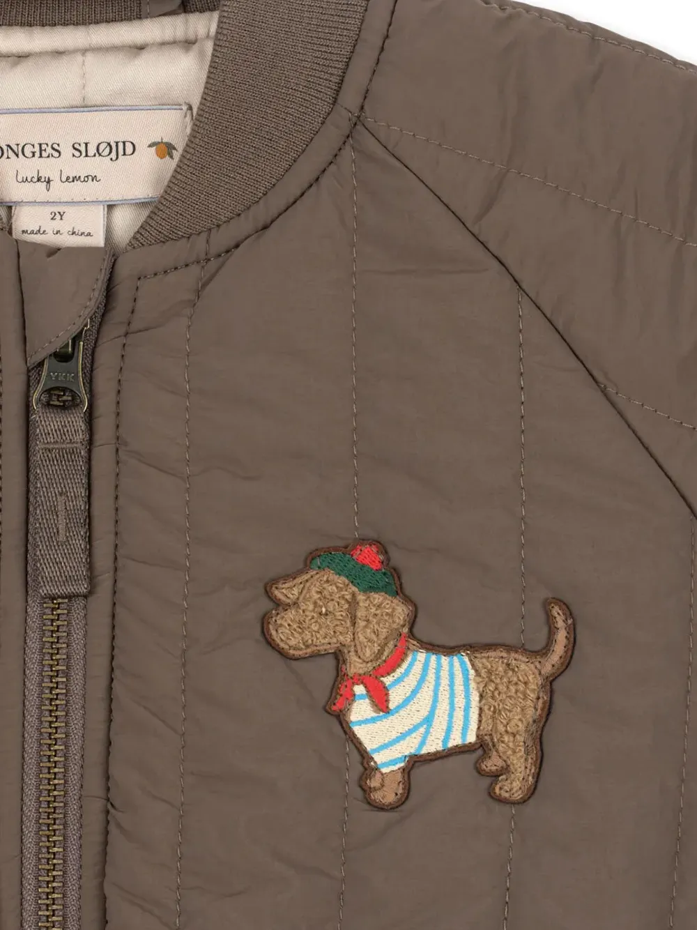 Konges Sløjd Juno quilted dog-patch jacket Bruin