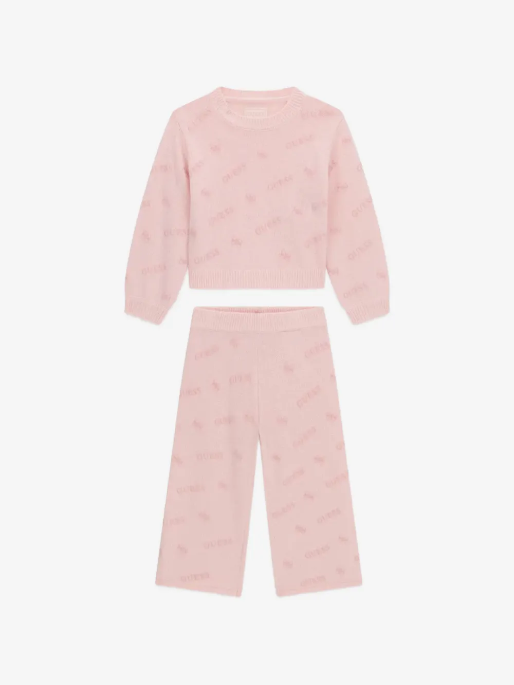 guess kids 로고 패턴 니트 트랙수트