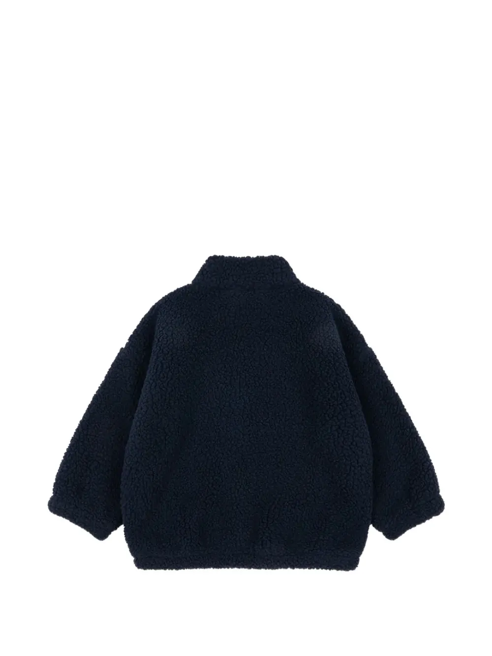 Konges Sløjd Jody jack met logo-patch en fleece-textuur Blauw