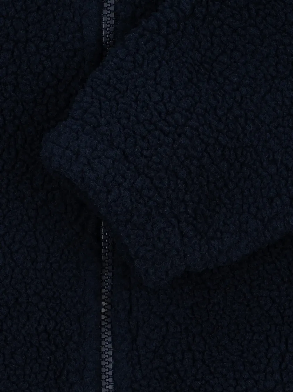 Konges Sløjd Jody jack met logo-patch en fleece-textuur Blauw
