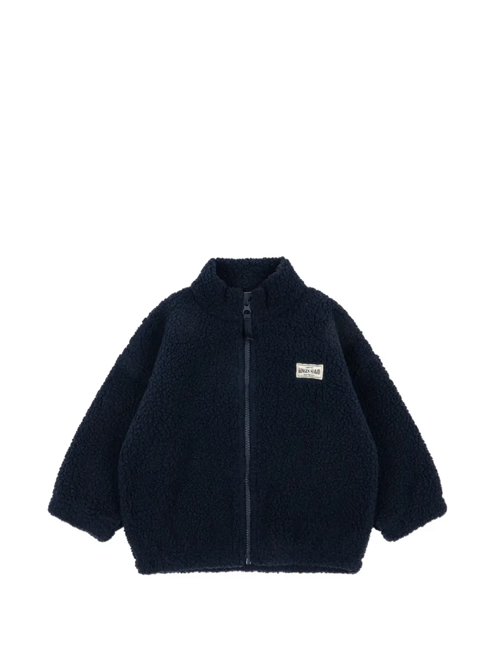 Konges Sløjd Jody fleece-texture logo-patch jacket - Blu