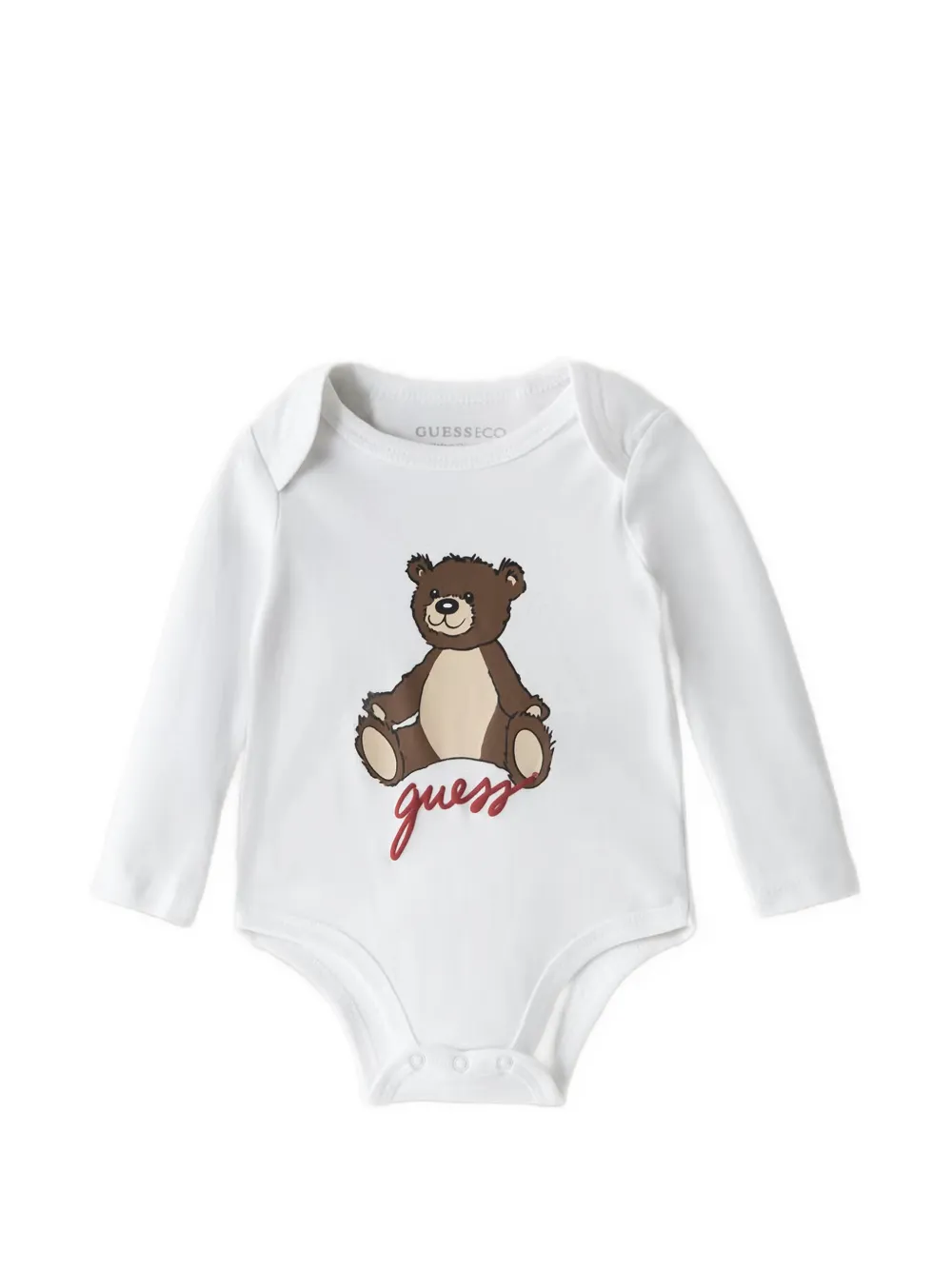 guess kids bear-patch velvet-effect tracksuit set (set of three) Blauw