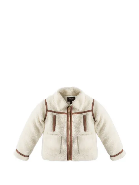 guess kids Giacca in pile con bordo a contrasto