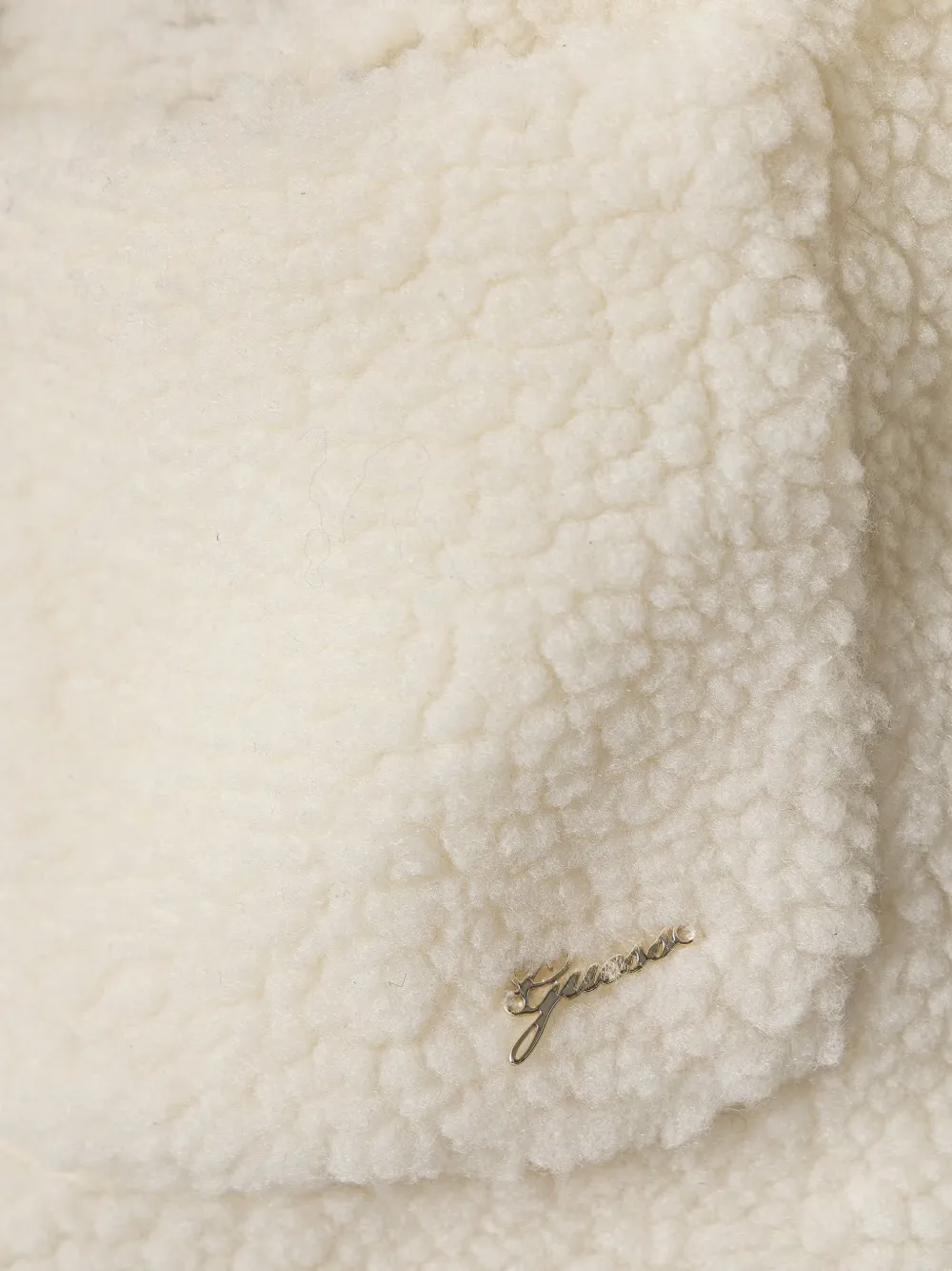 guess kids contrast-trim fleece jacket Beige