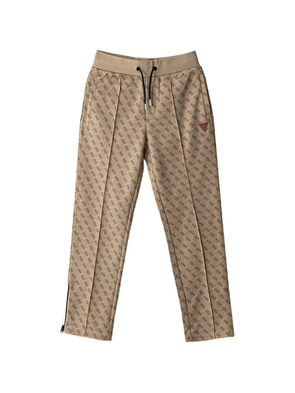 Guess kids 4G logo-print track pants Beige