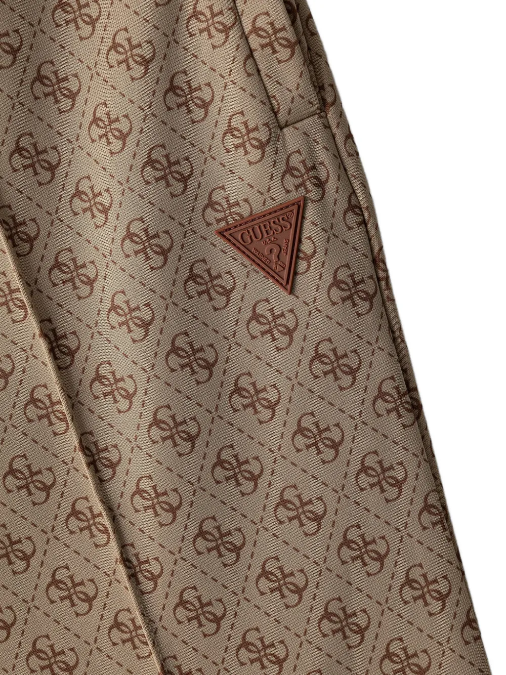 guess kids 4G logo-print track pants Beige