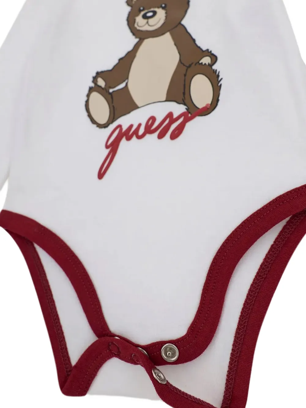 guess kids bear-motif velvet track pants (set of four) Rood